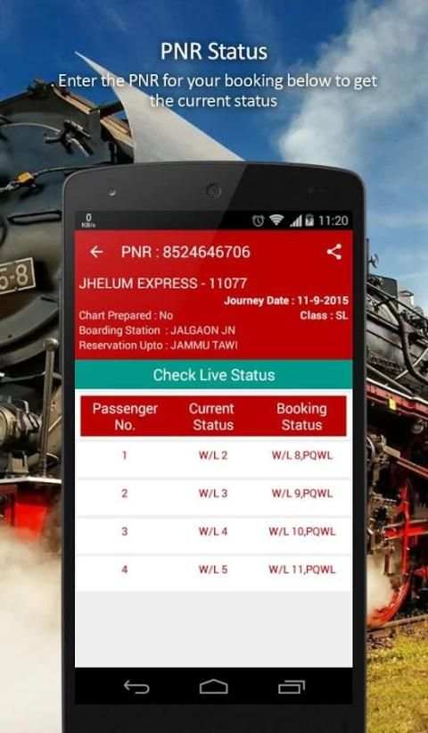 Indian Railway Timetable स्क्रीनशॉट 5