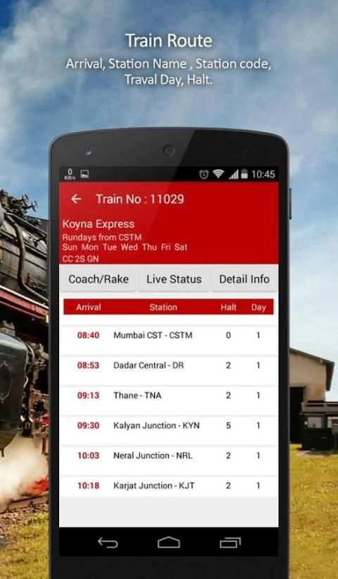 Indian Railway Timetable स्क्रीनशॉट 2