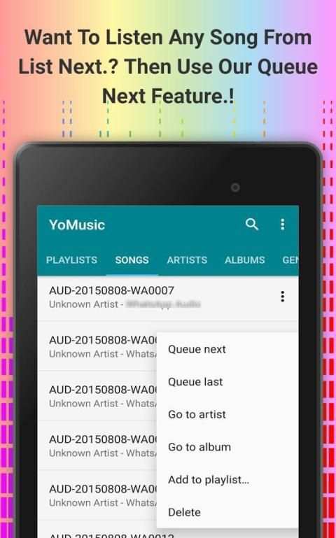 Yo Music Player स्क्रीनशॉट 3