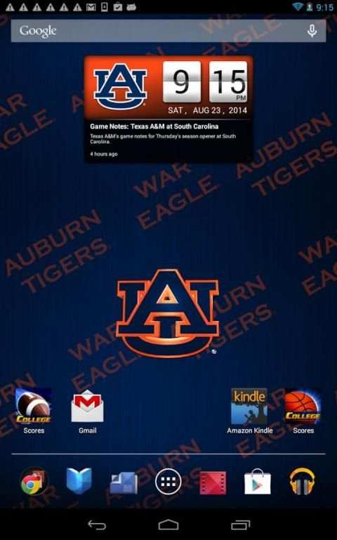 Auburn Tigers Live Clock скриншот 1