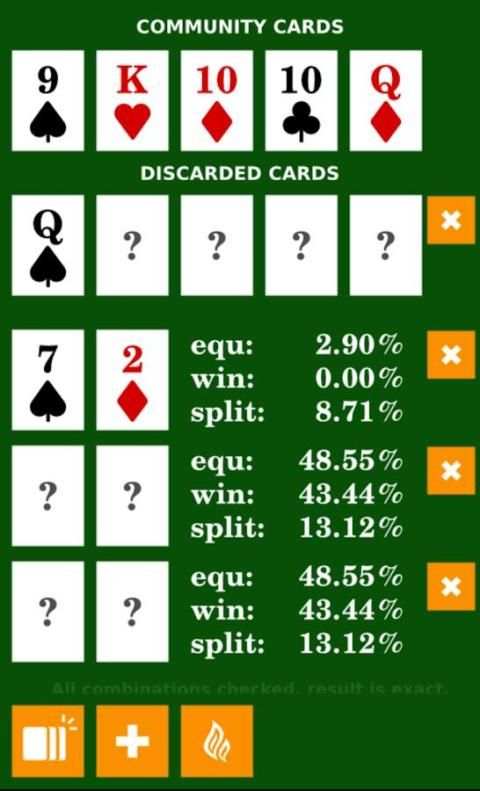 Poker Calculator скриншот 1
