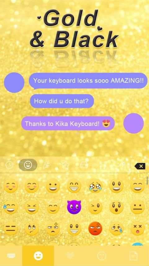 Gold & Black Keyboard Theme screenshot 2