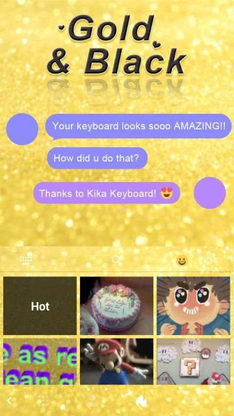 Gold & Black Keyboard Theme screenshot 1
