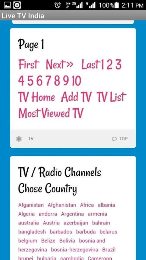 Live TV India Channels & Movie 4 تصوير الشاشة