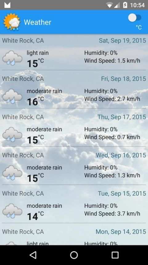 Weather 1 تصوير الشاشة