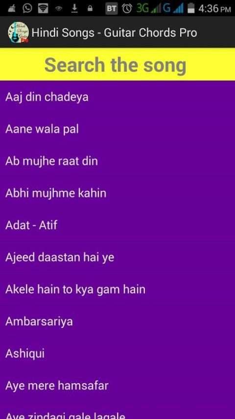 Hindi Songs Guitar Chords PRO screenshot 4