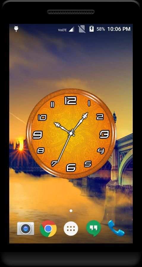 Orange Clock Live Wallpaper screenshot 3