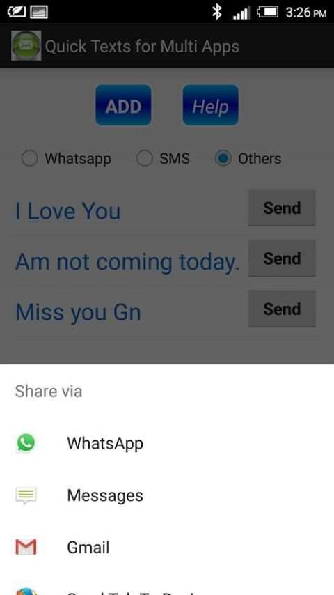 Quick Texts for Multi Apps screenshot 2