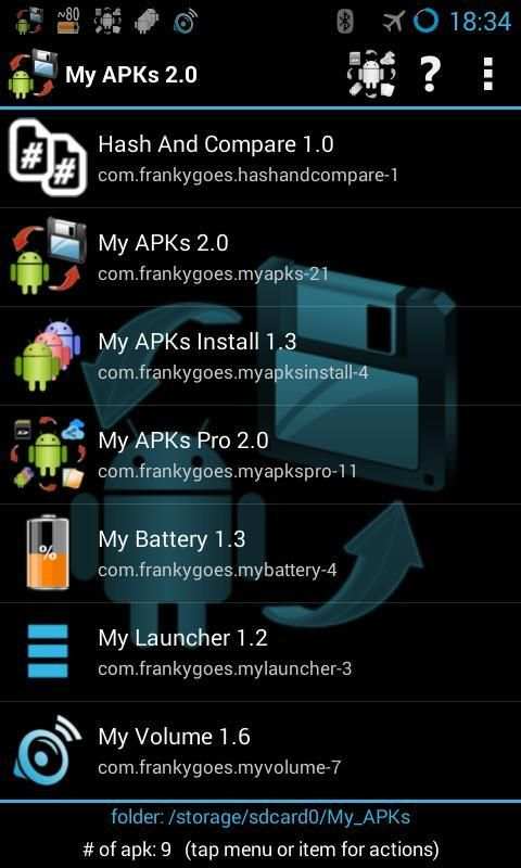 My APKs backup share apps स्क्रीनशॉट 1