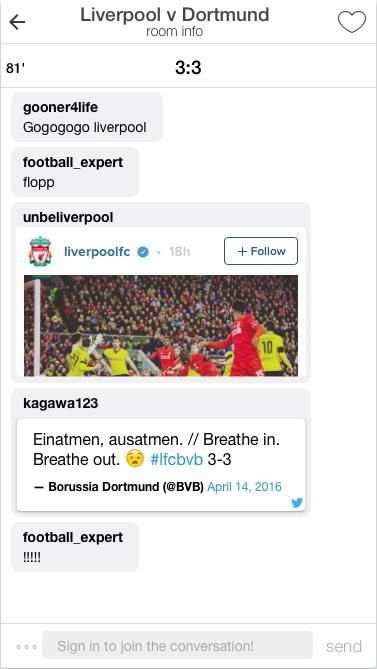 Fanschat - live scores & chat screenshot 3