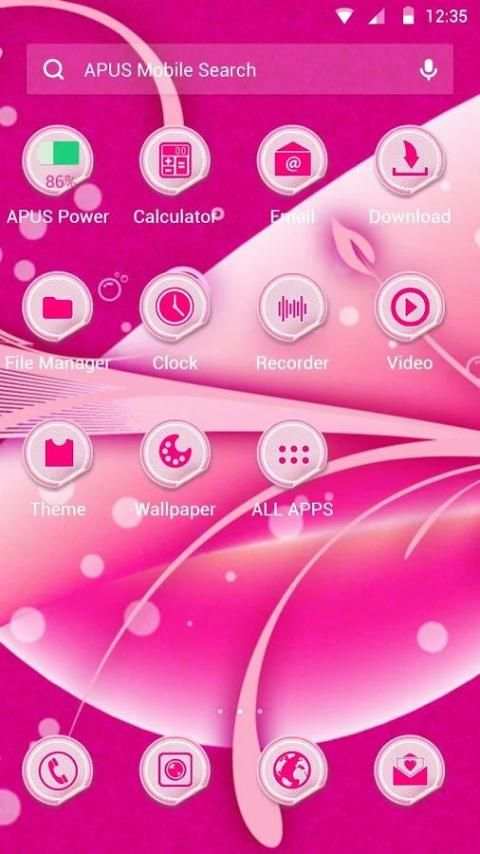 Blush theme for APUS 2 تصوير الشاشة