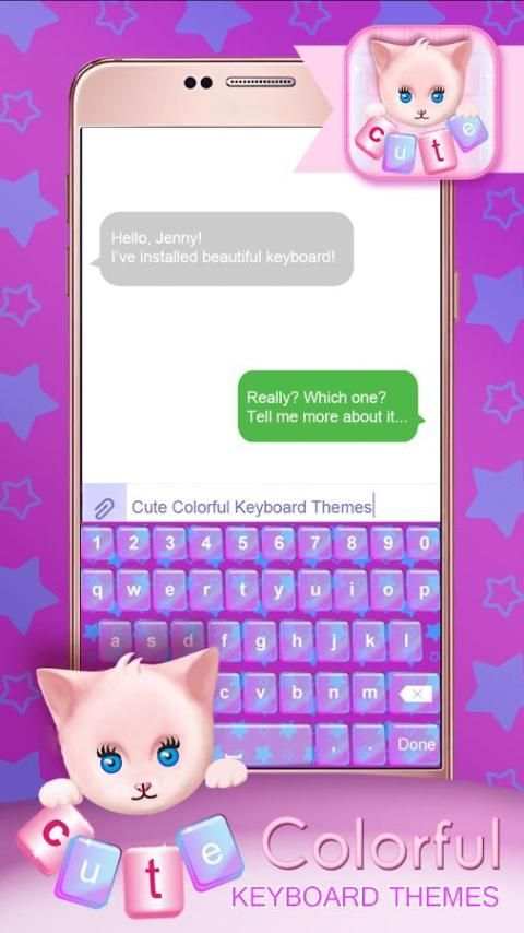 Cute Colorful Keyboard Themes screenshot 5