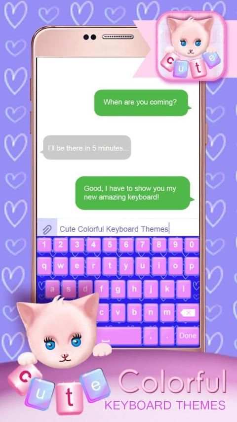 Cute Colorful Keyboard Themes screenshot 3