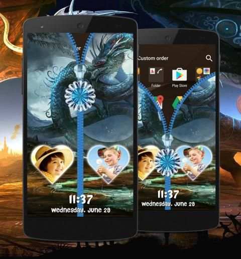 Dragon Zipper Lock Screen स्क्रीनशॉट 5