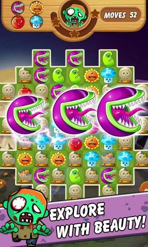 Plants Match : Zombie Hero screenshot 4