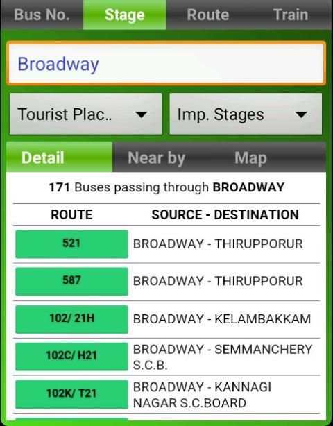 MTC Bus Route Lite скриншот 2
