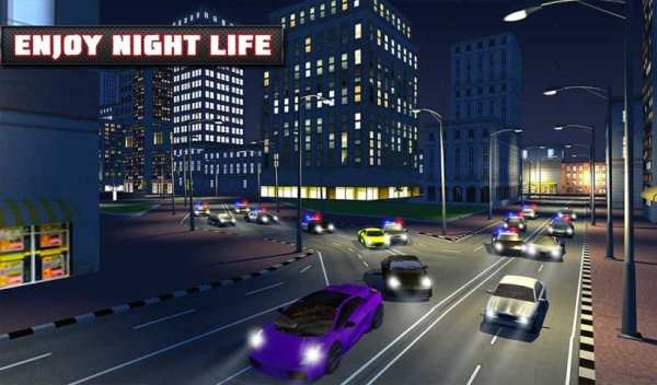 Police Car Chase Night Escape screenshot 4