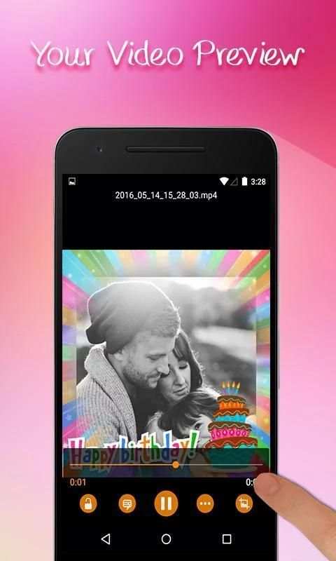 Birthday Slideshow Video Maker скриншот 3