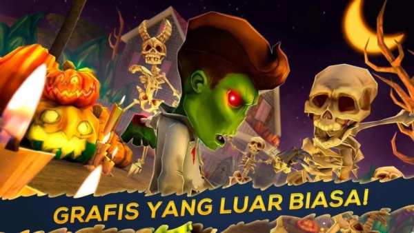 Halloween 3D Zombie Tengkorak screenshot 2
