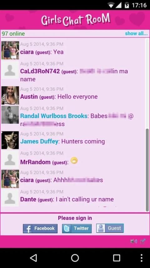 Girls Chat Room 1 تصوير الشاشة