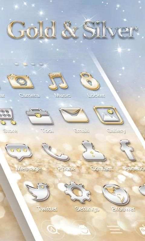Tema Gold dan Silver screenshot 5