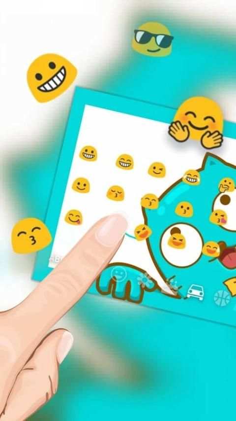 Cute kitty cartoon keyboard स्क्रीनशॉट 1