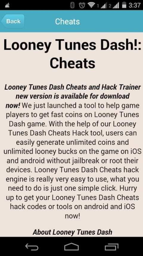 Guide For Looney Tunes Dash скриншот 2