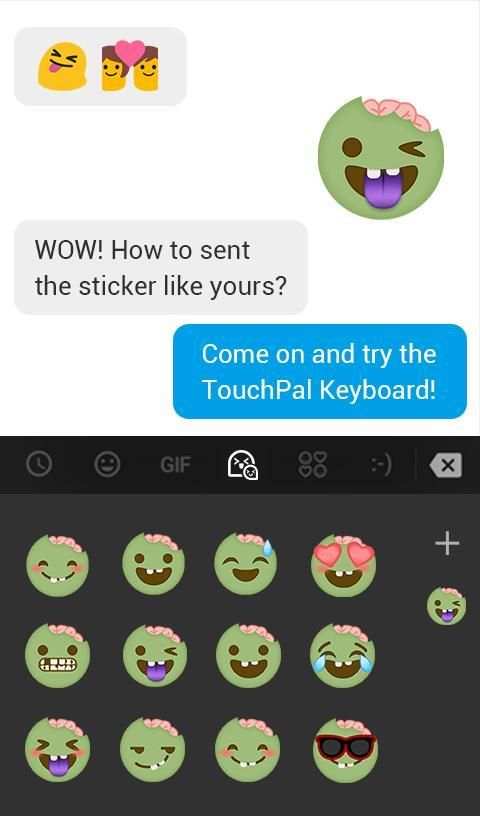 Cute Zombie Sticker स्क्रीनशॉट 3