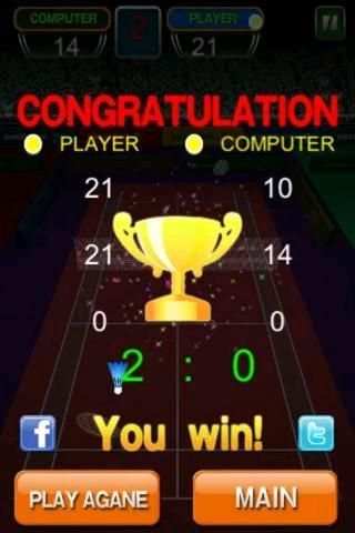 Badminton android game स्क्रीनशॉट 5