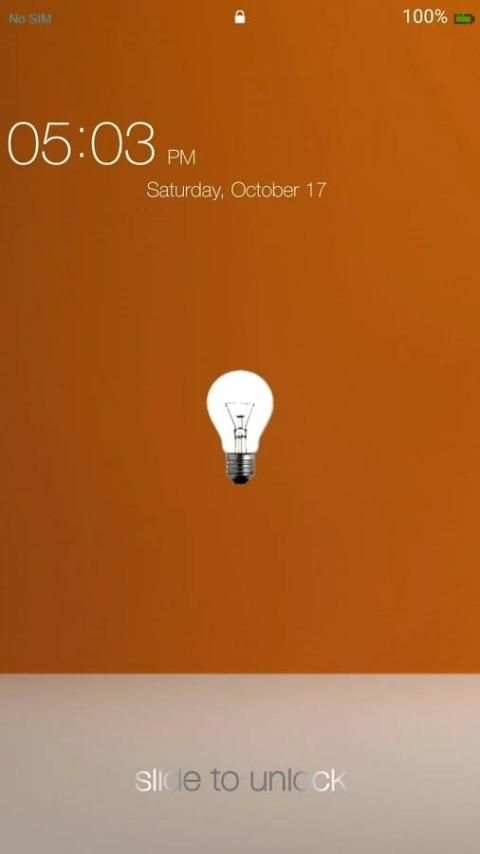 Flashlight Lock Screen स्क्रीनशॉट 1