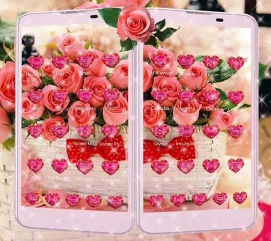 Bunga mawar valentine tema screenshot 1