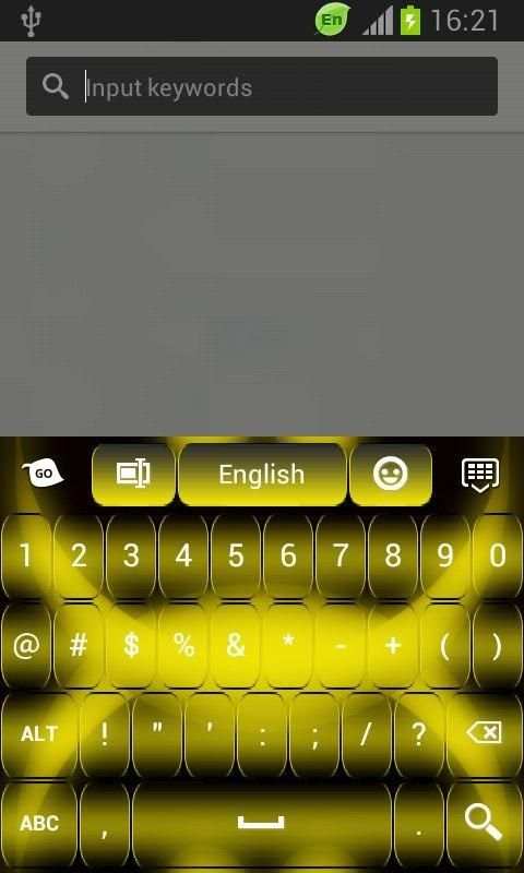 GO Keyboard Neon Yellow screenshot 3