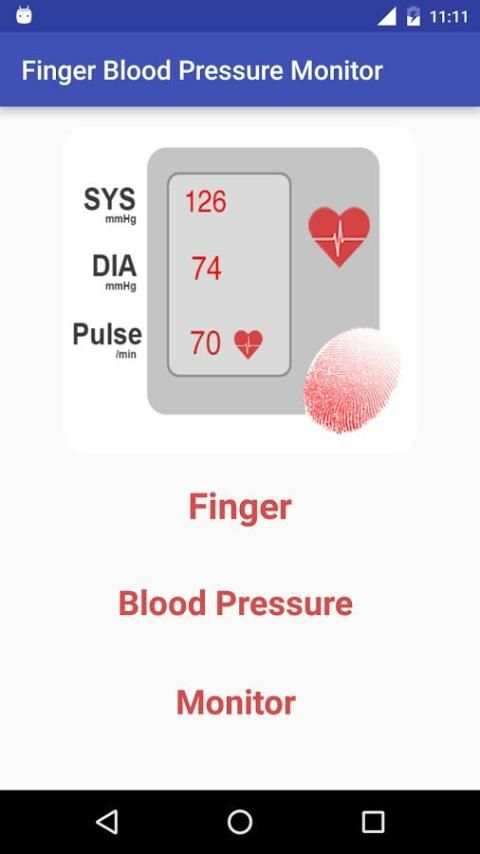 Finger Blood Pressure Monitor स्क्रीनशॉट 1