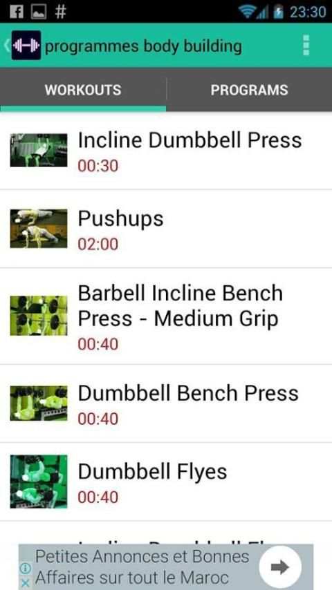 Programmes Body Building скриншот 2