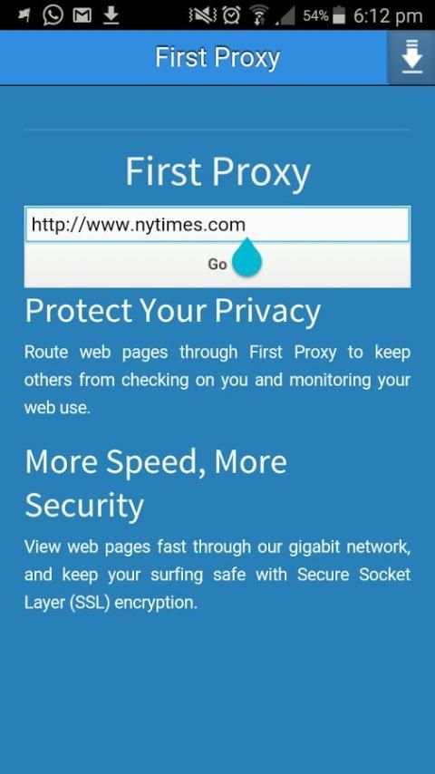 First Proxy 7 تصوير الشاشة