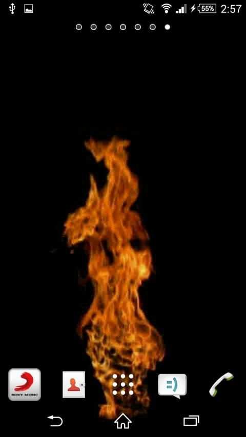 Live Wallpaper Flaming launcher screenshot 2