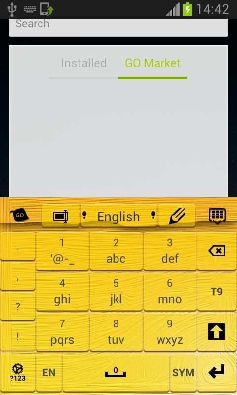 Keyboard kuning untuk Android screenshot 2