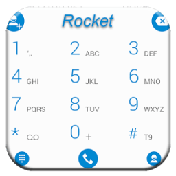 Theme x RocketDial Droid White icon