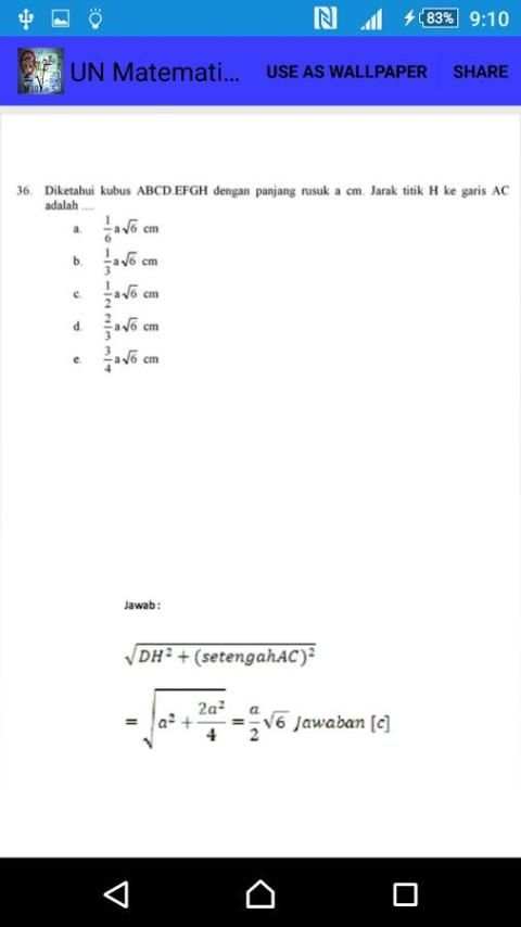 Soal UN Matematika SMA screenshot 1
