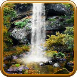 3D Autumn Waterfall Wallpaper