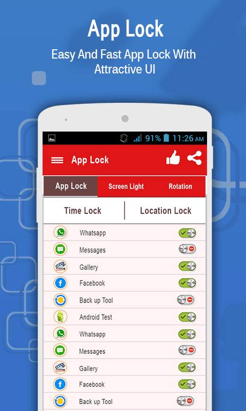 Knock Lock App Lock screenshot 1