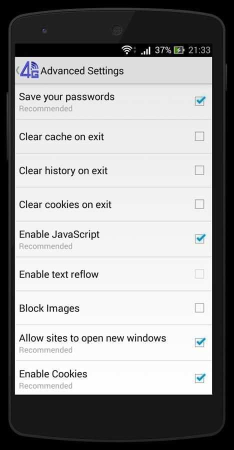 4G Fast Internet Browser 2 تصوير الشاشة