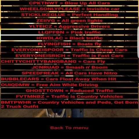 GTA San Andreas PC Cheats screenshot 5