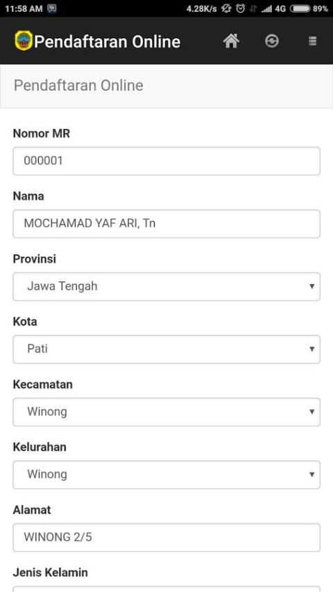 Pendaftaran Online Soewondo screenshot 1