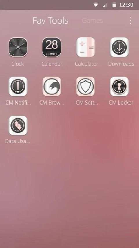 merah muda sutra tema screenshot 1