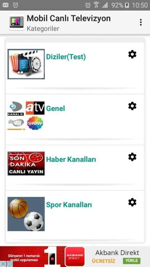 Mobil Canlı Televizyon скриншот 5