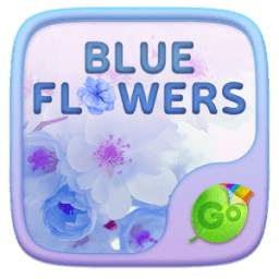 Blue Flowers GO Keyboard Theme