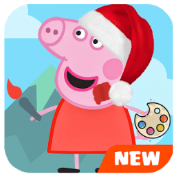 Pappa Pig Christmas Coloring icon