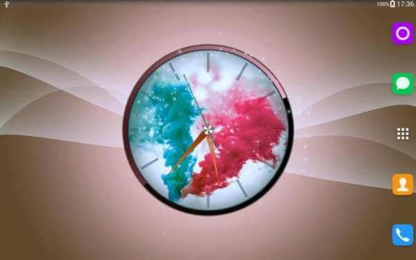 Colorful Smoke Clock LWP screenshot 14