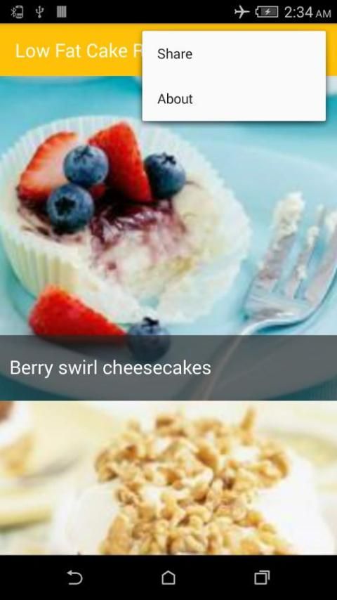 Low Fat Cake Recipes 1 تصوير الشاشة